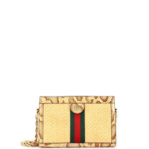 Gucci Ophidia Chain Shoulder Bag Raffia #215098G11B